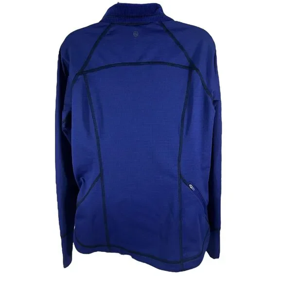 Eddie Bauer First Ascent Pullover Womens Navy Blue Half Zip Activewear Jacket L - Picture 12 of 12